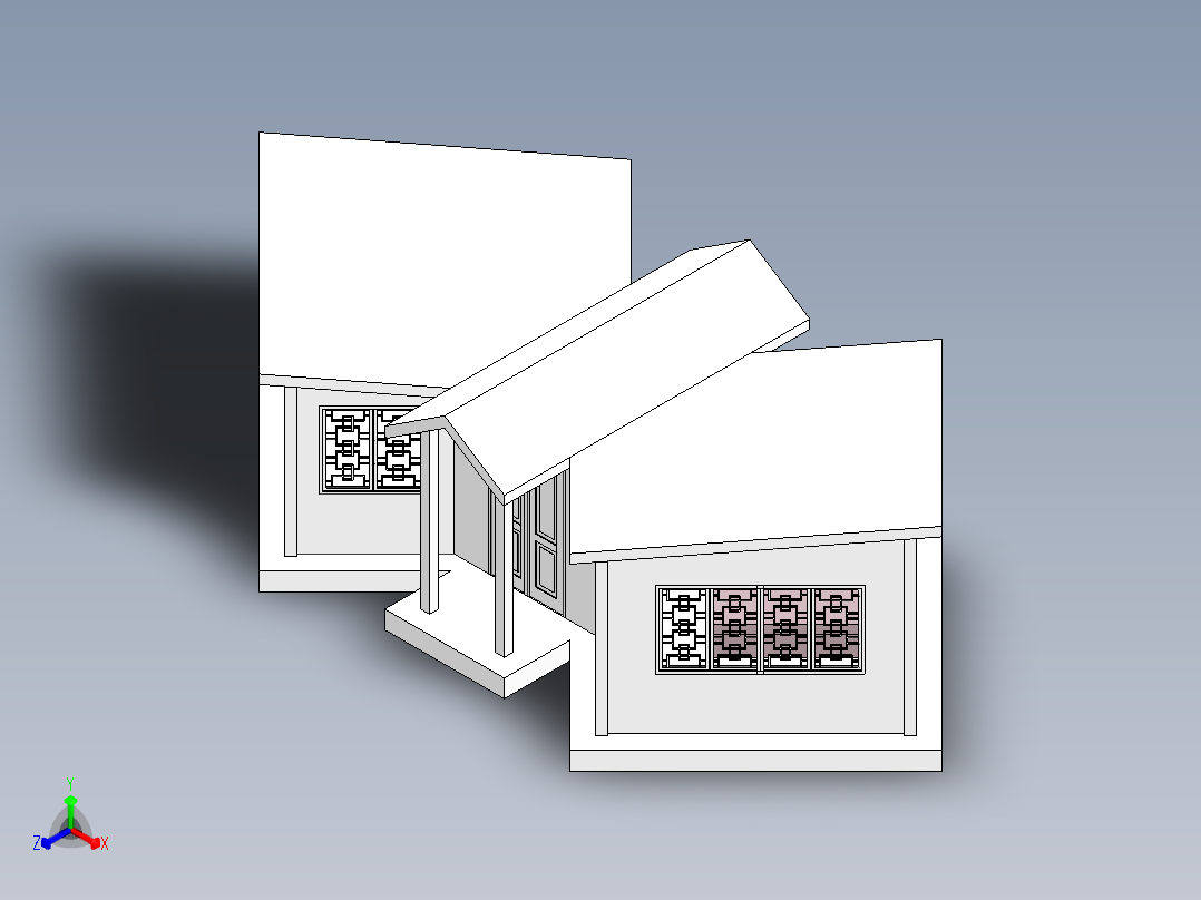 木屋--45平米度假套房正等轴测图