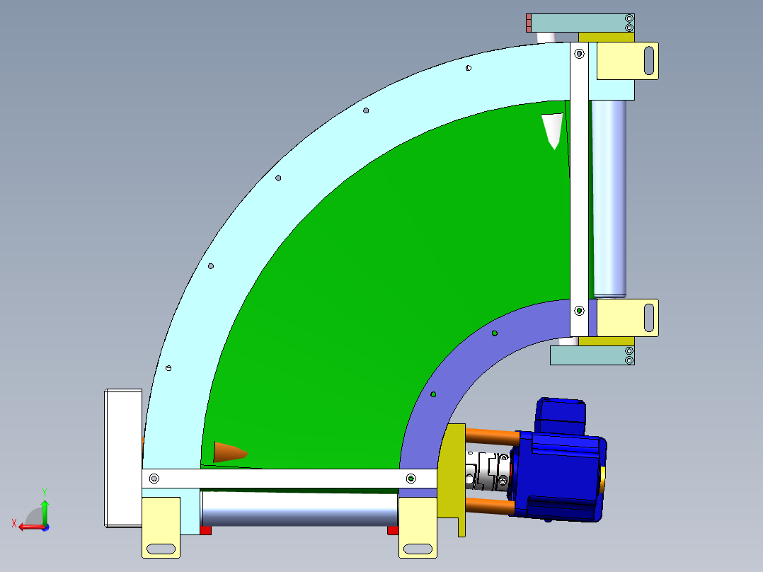 ZDH-PID-005 90°转弯皮带线后视图