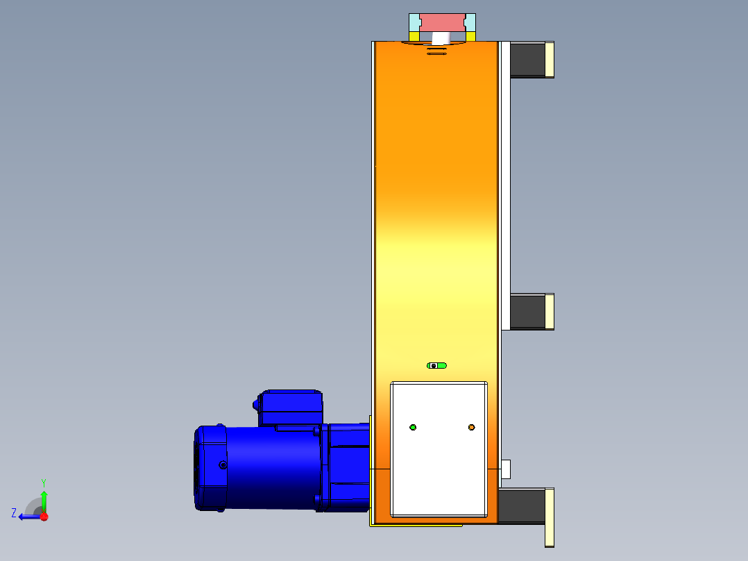 ZDH-PID-005 90°转弯皮带线右视图