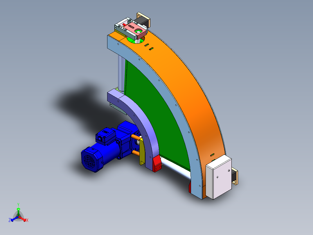 ZDH-PID-005 90°转弯皮带线正等轴测图