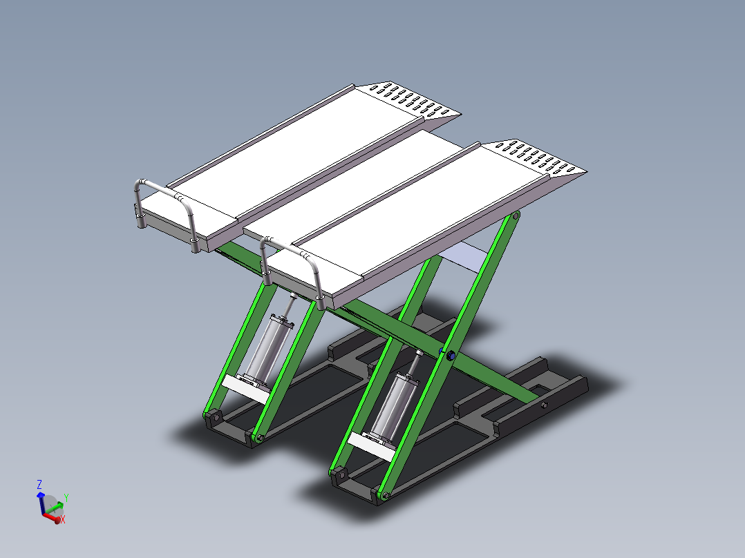 汽车检修升降台架的设计【机械类课题含10张CAD图 说明书1.1万字31页，带三维图】