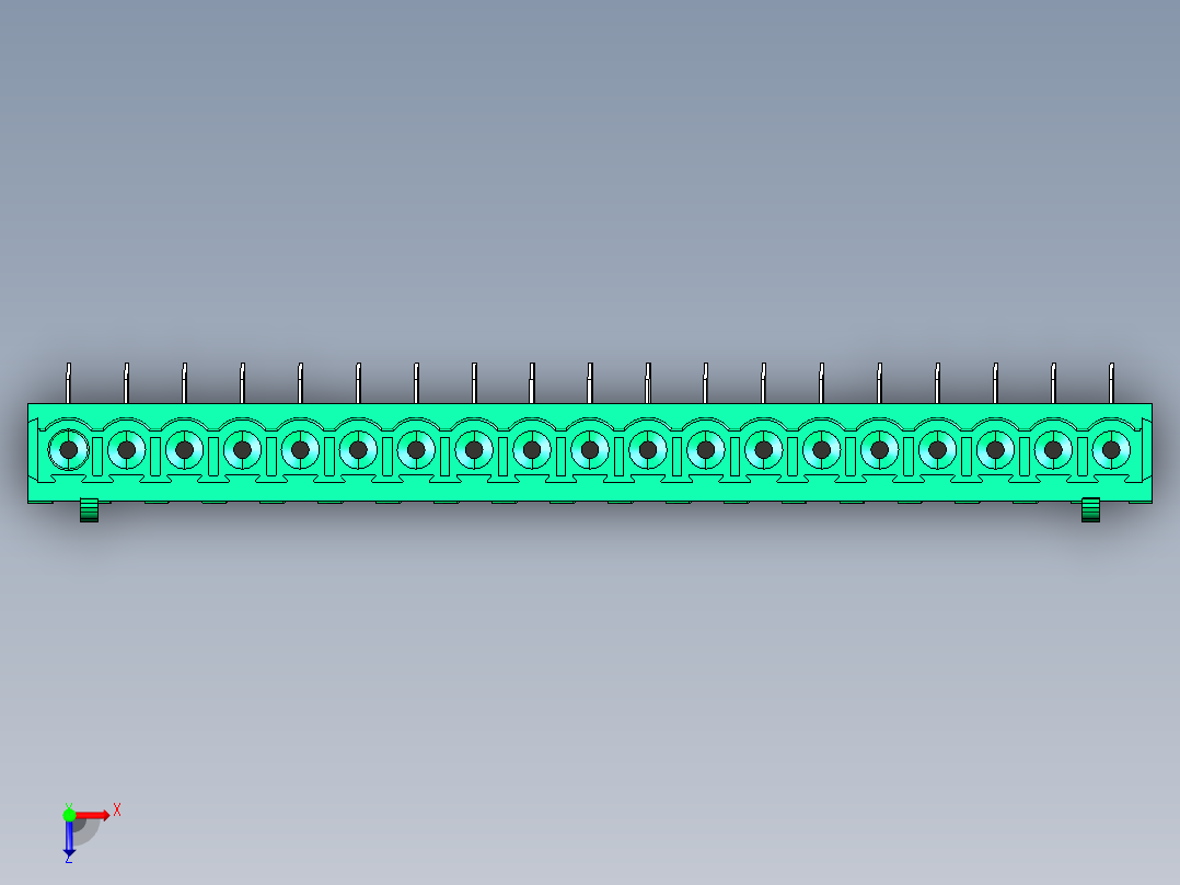DEGSON 2EDG 系列 5.0mm 可插拔接线端子组-2EDGA-5.0-19P-14-00AH俯视图