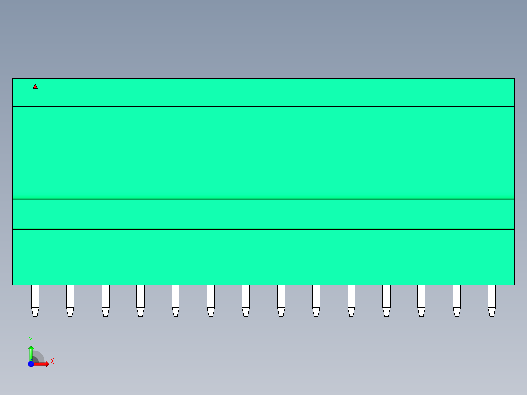 DEGSON 15EDG 系列 3.81mm 插拔式接线端子-15EDGVT-3.81-28P-14-00AH前视图