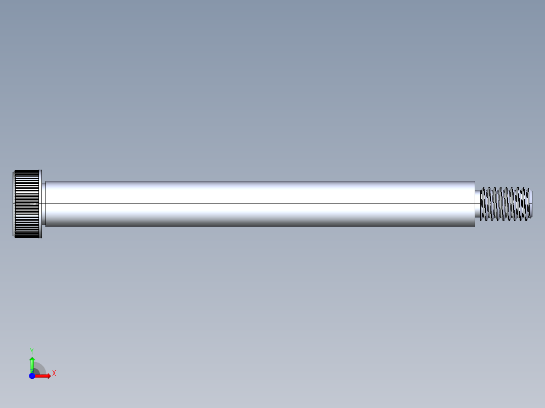 内六角螺螺栓-SB 0.375-16 x4.75前视图