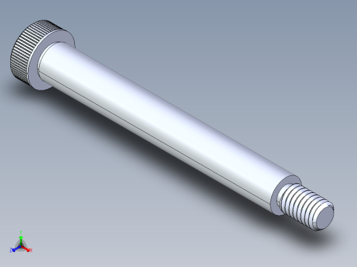 内六角螺螺栓-SB 0.375-16 x3.75正等轴测缩略图