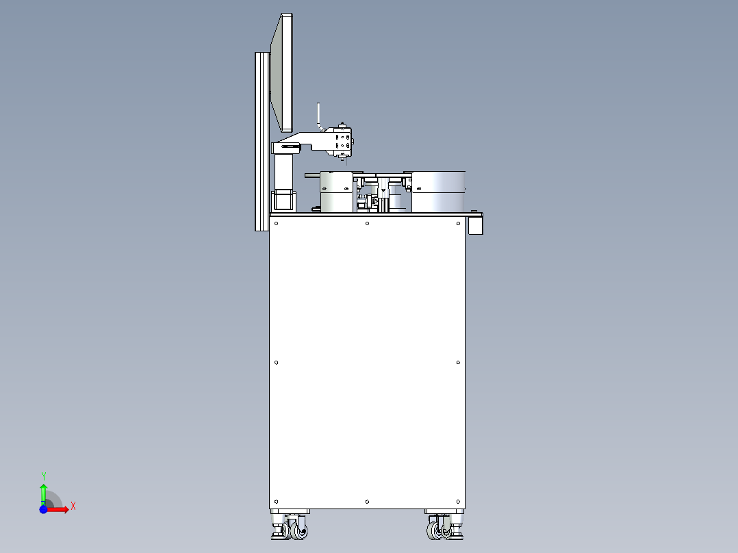 双工位PCB板检测设备前视图