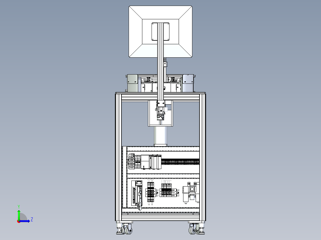 双工位PCB板检测设备左视图