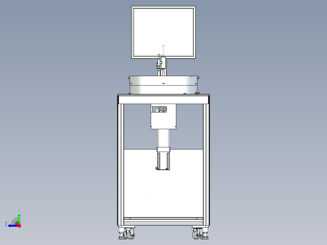 双工位PCB板检测设备右视图