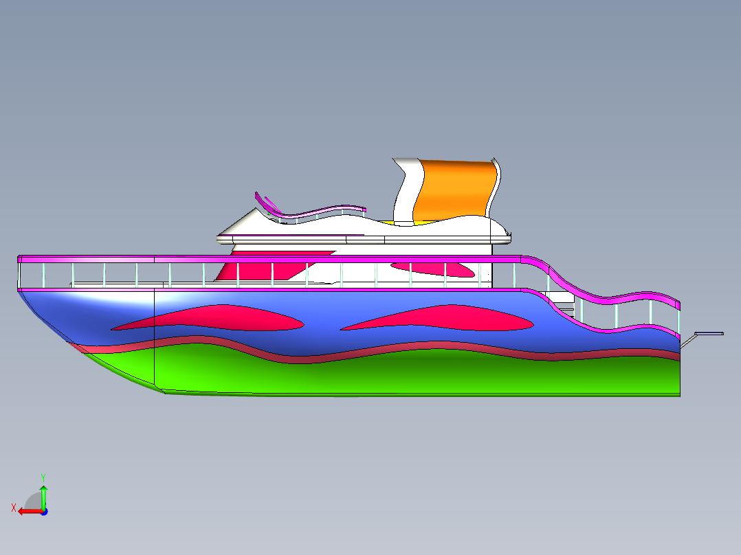Yacht游艇后视图