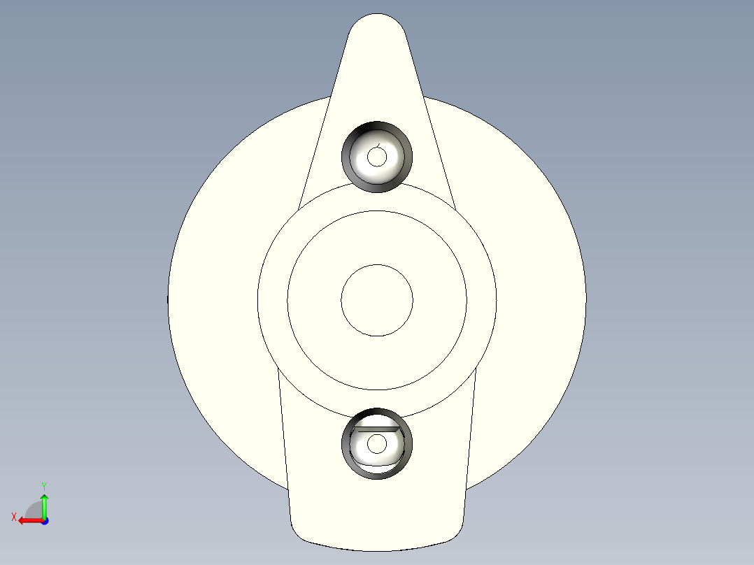 把手MI.204-3D多系列多零件图纸模型后视图