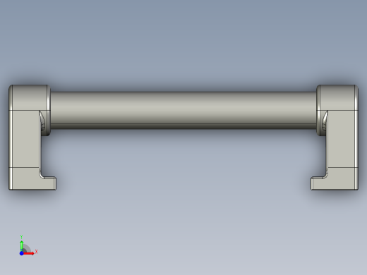 取手(鋁合金)(B)RR-3D多系列多零件图纸模型前视缩略图