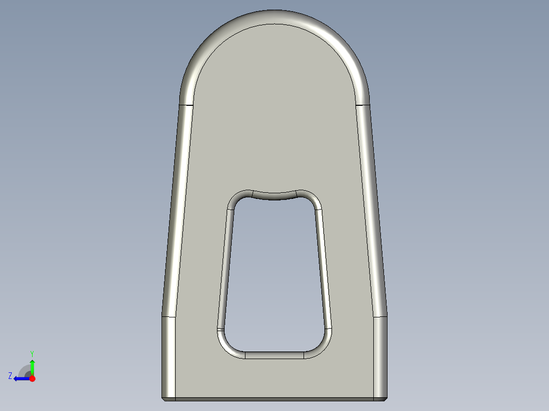 取手(鋁合金)(B)RR-3D多系列多零件图纸模型右视图