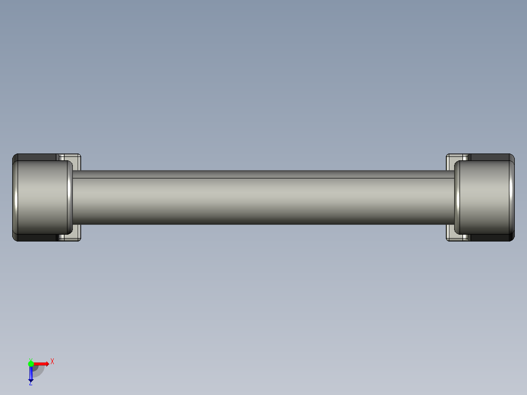 取手(鋁合金)(B)RR-3D多系列多零件图纸模型俯视图