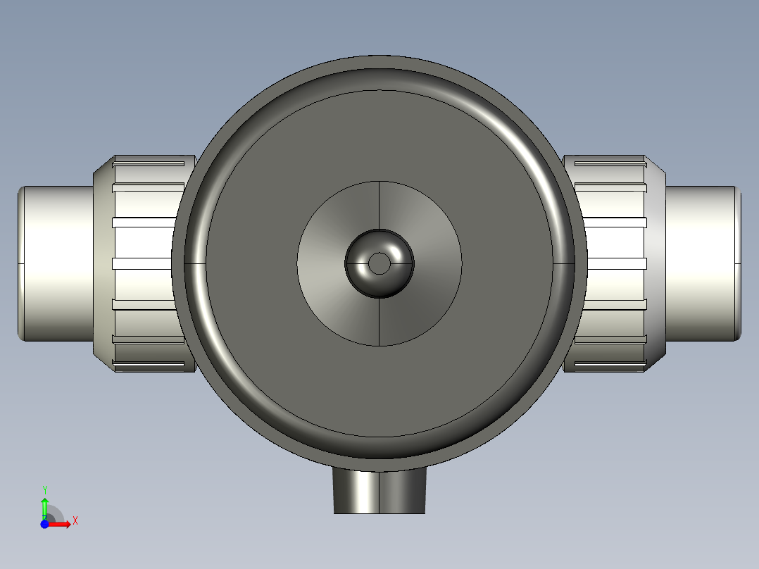 12DKUACCP DA 气动隔膜阀双作用，与溶剂焊接女性联盟结束，ASTM PVC-C系列前视图