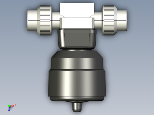 12DKUACCP DA 气动隔膜阀双作用，与溶剂焊接女性联盟结束，ASTM PVC-C系列俯视缩略图