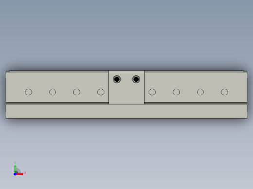THK滚珠式有限直线运动滑座3D模型IGS格式前视缩略图
