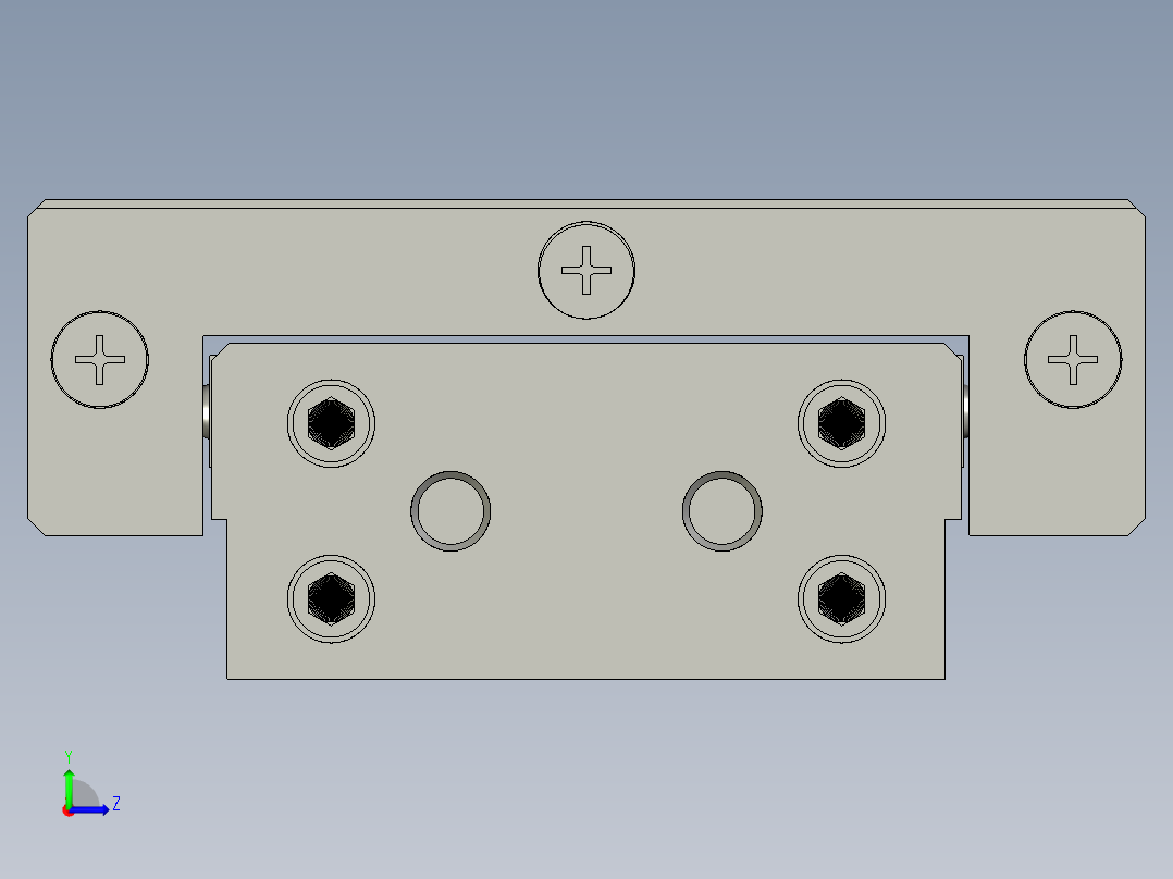 THK滚珠式有限直线运动滑座3D模型IGS格式左视图