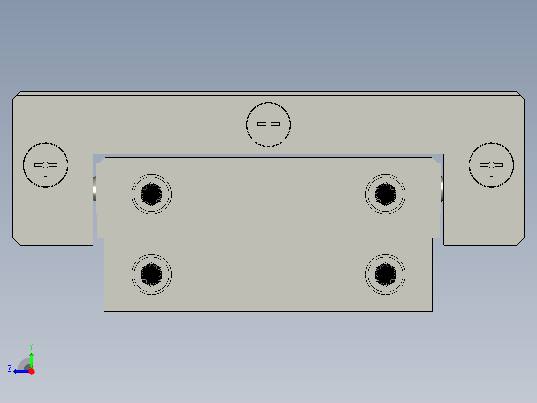THK滚珠式有限直线运动滑座3D模型IGS格式右视图