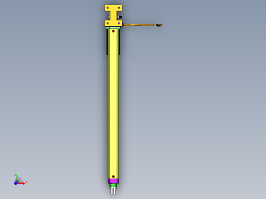 电动推杆3D装配图前视缩略图