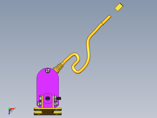 电动推杆3D装配图俯视缩略图