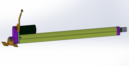 电动推杆3D装配图缩略图