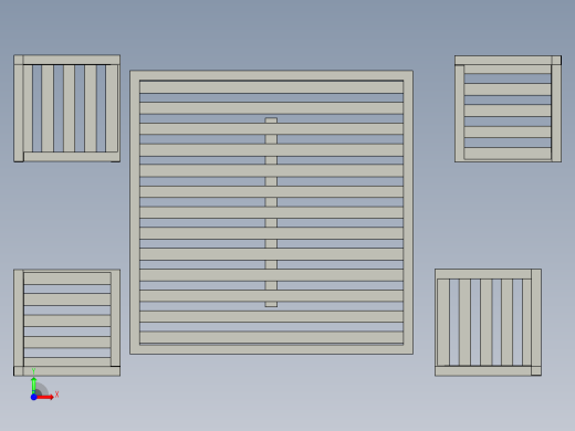 花园桌椅前视缩略图