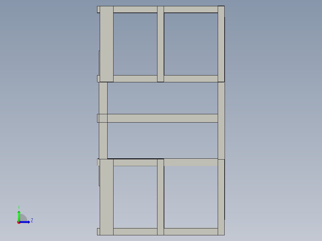 花园桌椅左视图