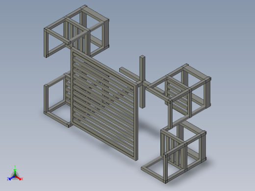 花园桌椅正等轴测缩略图