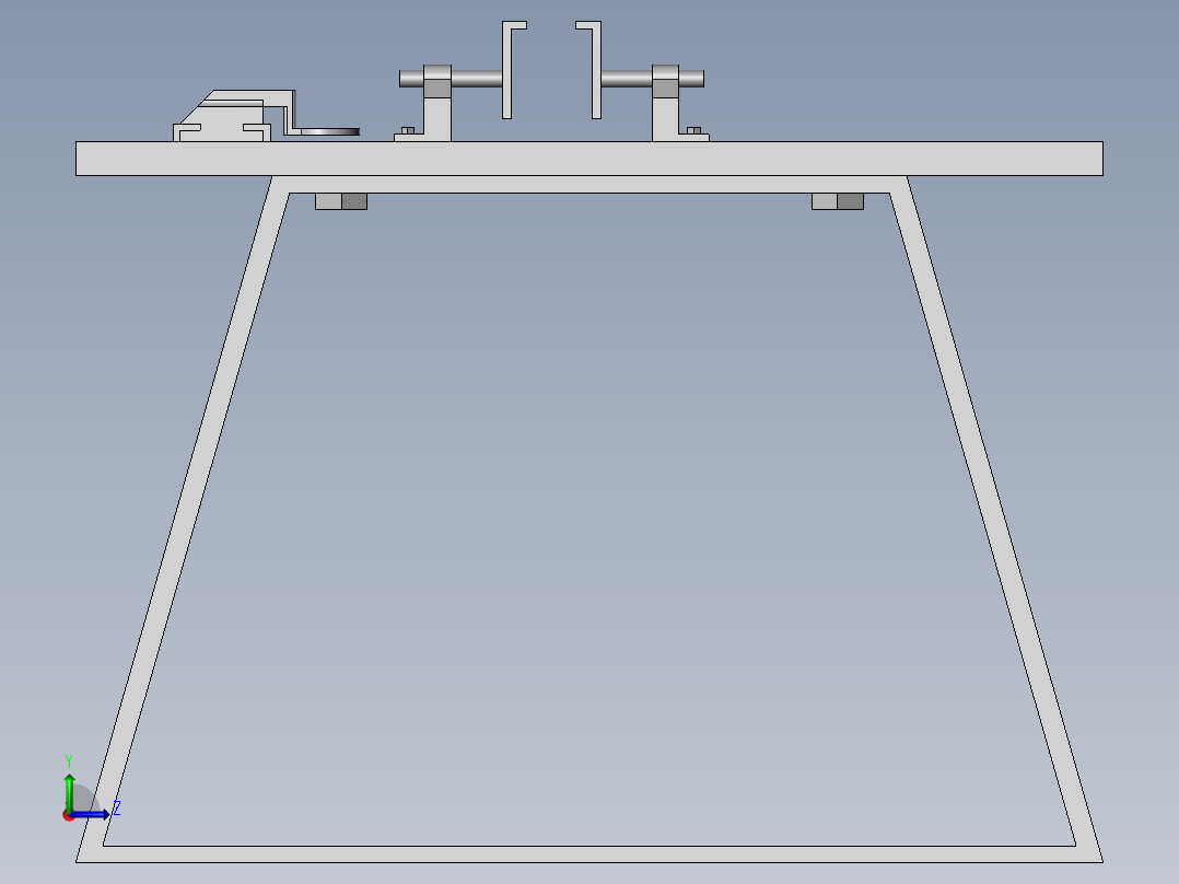 铝型材定位切割装置左视图