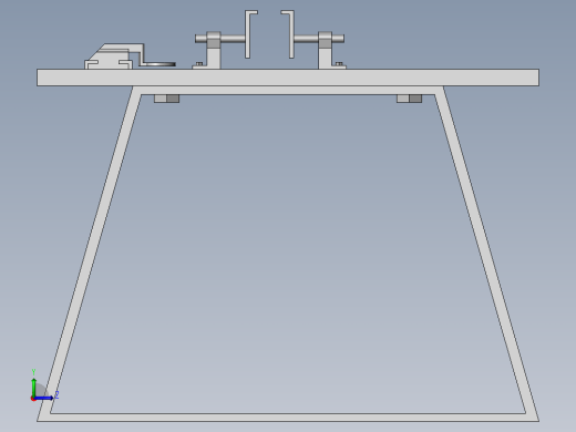 铝型材定位切割装置左视缩略图