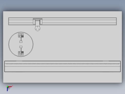 铝型材定位切割装置俯视缩略图