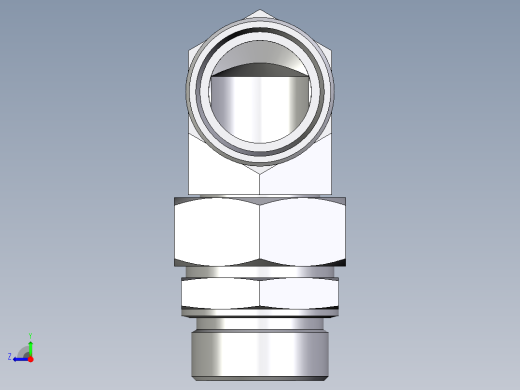 卡套式工业通用硬管接头EO_Assembled_adjustable_standpipe_elbow_EVW42LMOMD71右视缩略图