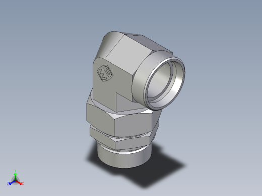 卡套式工业通用硬管接头EO_Assembled_adjustable_standpipe_elbow_EVW42LMOMD71正等轴测缩略图
