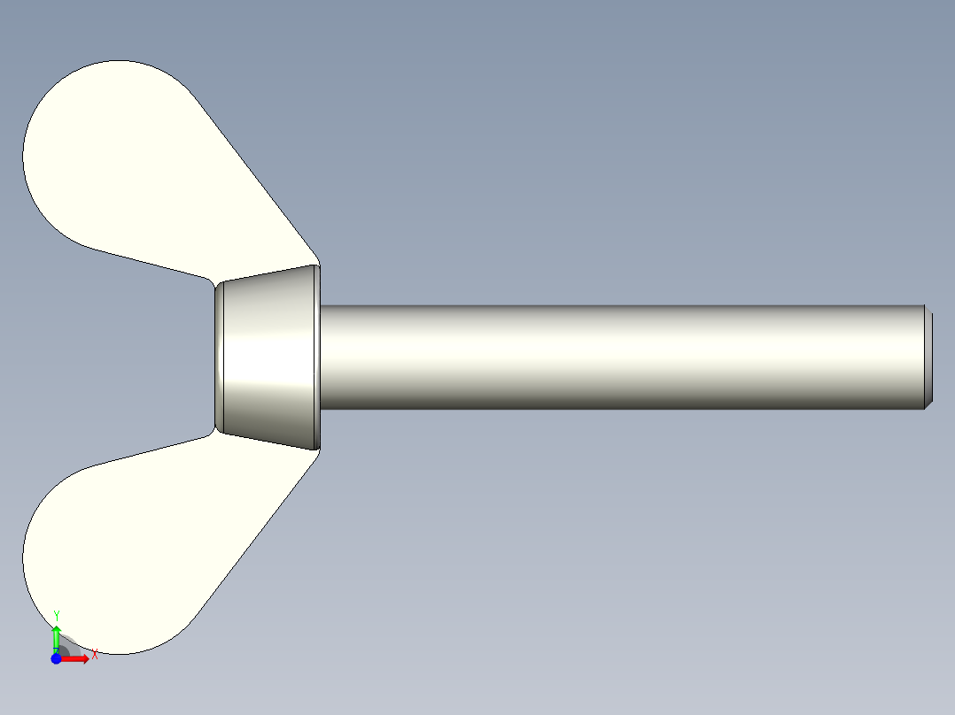带耳螺钉-DIN_316_Wing_screws_6x0.75x35-32-11_33_2.3_17_6.stp前视图