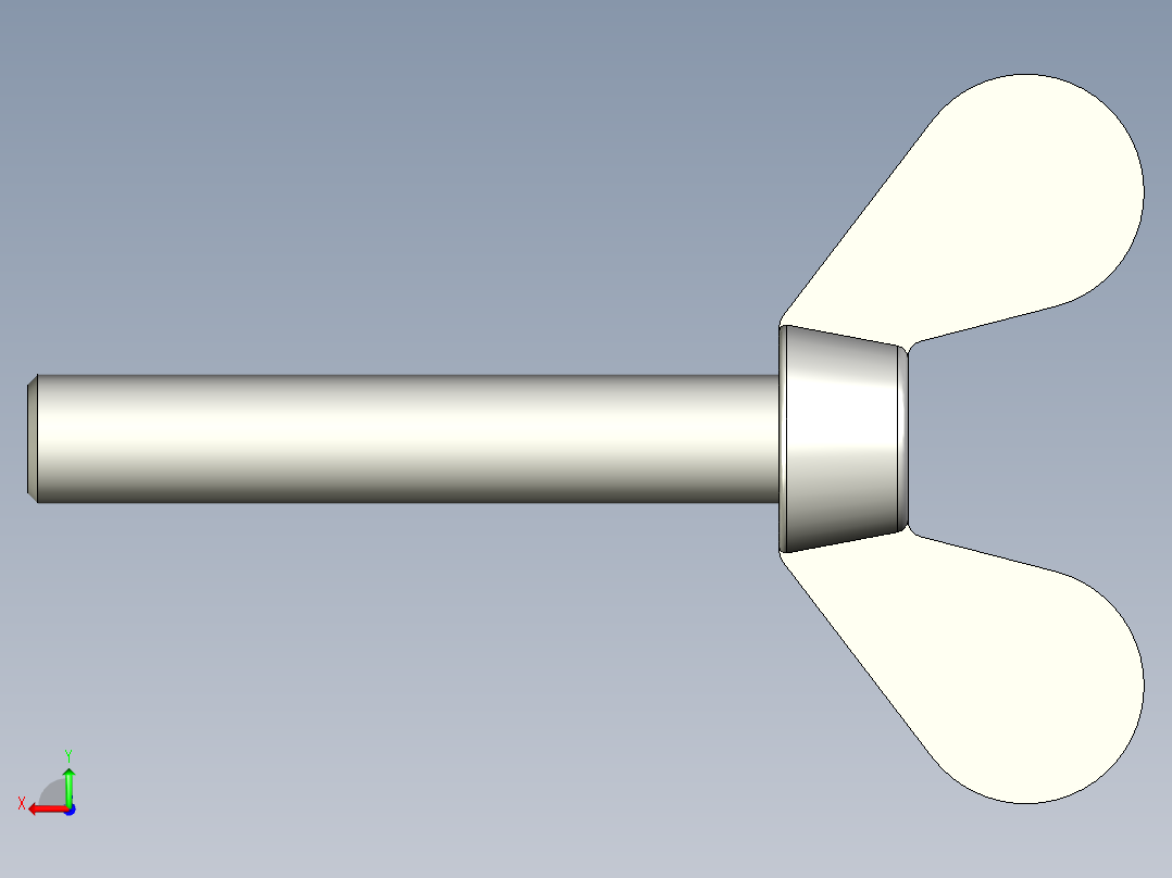 带耳螺钉-DIN_316_Wing_screws_6x0.75x35-32-11_33_2.3_17_6.stp后视图