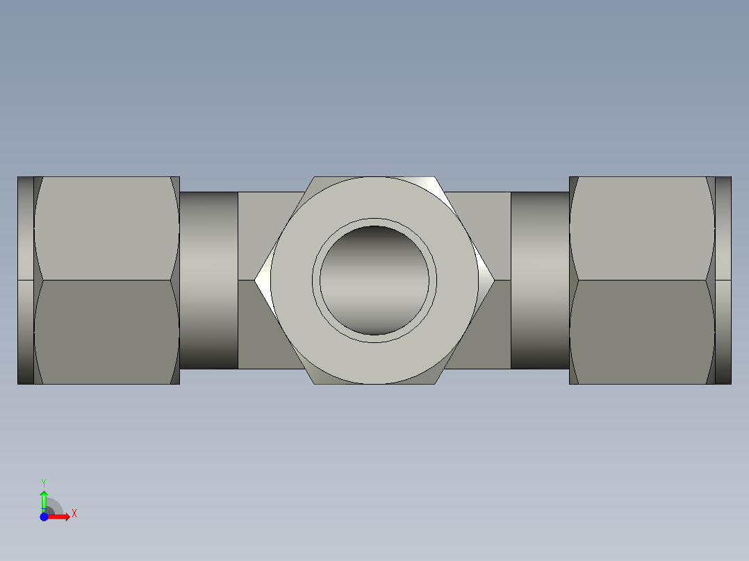卡套式工业通用硬管接头12_jbu-s前视图