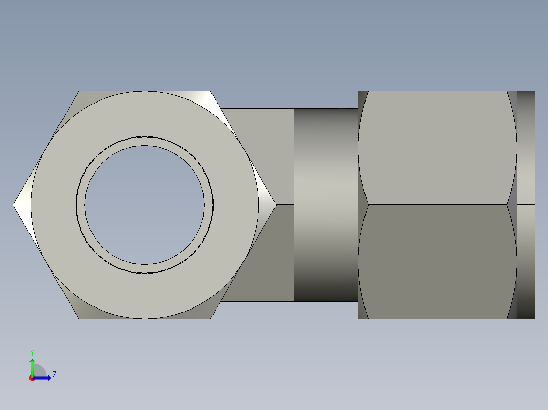 卡套式工业通用硬管接头12_jbu-s左视图