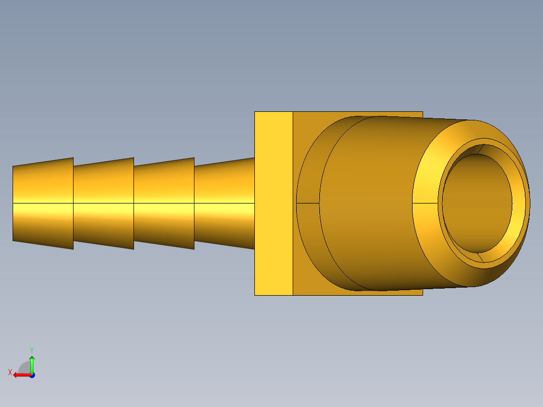 倒齿式工业管接头Hose Barb 45Deg Elbow to Male Pipe 139HB-4-4后视图