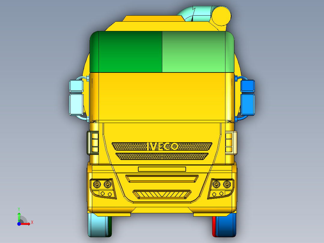 进口牵引车依维柯STRALIS前视图