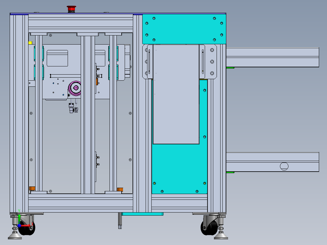 两倍速链双层线机头sw18可编辑前视图