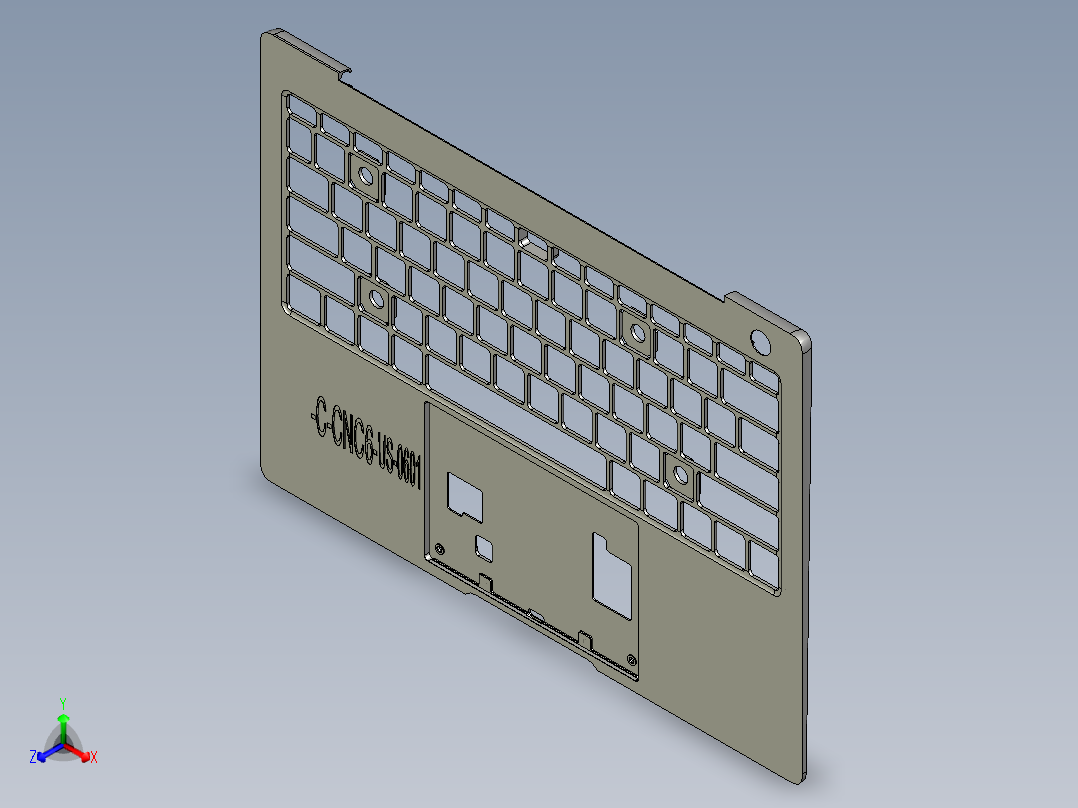 笔记本C壳KB框落料程序模型