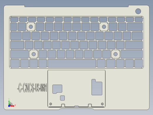 笔记本C壳KB框落料程序模型前视缩略图