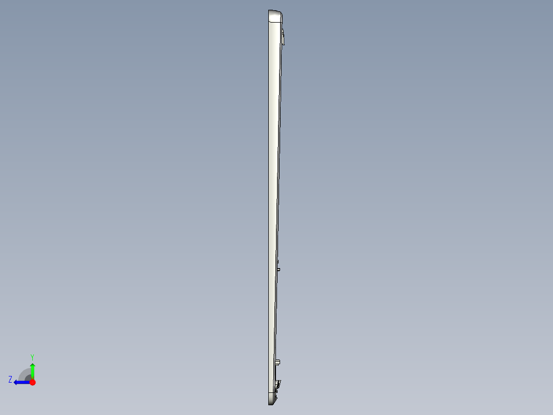 笔记本C壳KB框落料程序模型右视图