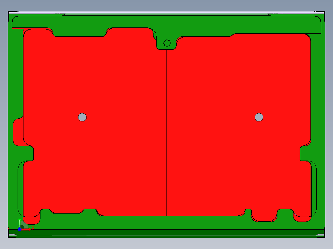笔记本C壳全粗铣内腔程序模型前视图