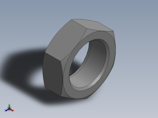 螺母M20x1_5正等轴测缩略图