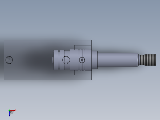圆形气动缸35x25x75.5毫米俯视缩略图