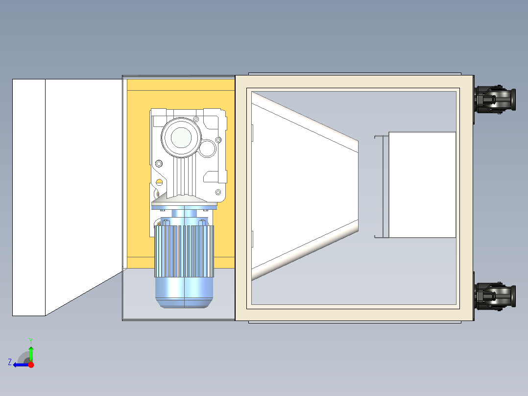 B2004047-塑料粉碎机右视图