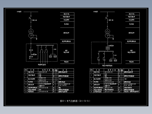 图38-1 电气主接线图（ZA-1-D1-01）