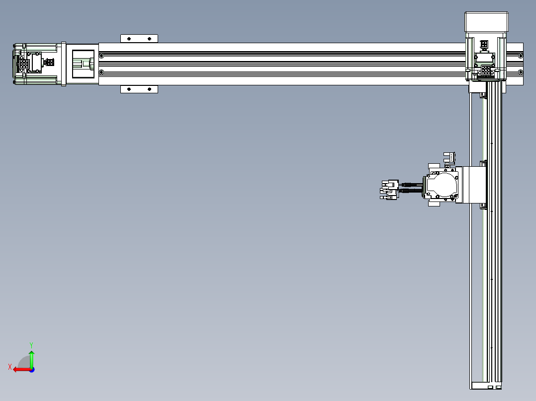 三坐标模组设计后视图