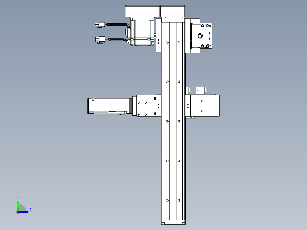 三坐标模组设计左视图
